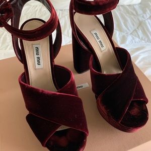 Miu Miu Velvet Shoes